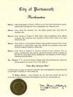 Published on 8/5/2006 Virginia, USA: Mayor James Holley of the City of Portsmouth Proclaims Falun Gong Awareness Week