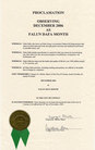 Published on 1/19/2007 South Carolina: Mayor Gregory K. Martin of the City of Conway Proclaims December 2006 as Falun Dafa Month