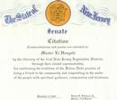 Published on 12/7/2000 Senator Edward OConnor, Jr. of New Jersey issued citations in December 2000 to praise Master Li Hongzhi.