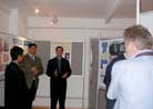 Published on 9/6/2001 Mayor of Biedermannsdorf, Austria supports Falun Dafa picture exhibition
