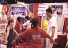 Published on 10/5/2001 Falun Gong interests people during Tempa Health Fair in Florida.