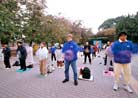 Published on 12/31/2001 Dafa Practitioners from Taiwan and Other Countries Practice and Hongfa at Sun-Moon Lake
