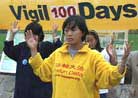 Published on 10/16/2001 Ottawa 24-Hour Around Clock Peaceful Appeal in Front of the Chinese Embassy Entered the 100th Day

