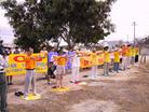 Published on 11/8/2002 Falun Gong Practitioners Conduct Peaceful Appeals before and during Jiang’s Attendance of APEC Meeting in Los Cabos, Mexico