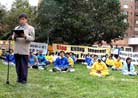 Published on 10/2/2001 Washington DC Practitioners Hold an Urgent Press Conference in Front of the Chinese Embassy

