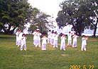 Published on 6/24/2002 Young Practitioners from Toronto, Canada Demonstrate Falun Gong Exercises at Dragon-Boat Festival