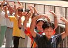 Published on 8/20/2001 Oversea Falun Gong practitioners protest the persecution for many times
