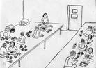 Published on 6/30/2004 Illustrations of Torture Devices and Methods Used on Practitioners Detained in the Jinzhou District Detention Center, Dalian City, Liaoning Province. In order to make money, the police in the Jinzhou District Detention Center forced practitioners to do hard labor by having them make various kinds of products.

