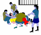 Published on 7/10/2004 Drawing of Torture Technique: Chongqing City Maojiashan Women’s Forced Labor Camp Forcibly Feeds and Injects Dafa Practitioners with Drugs. 