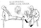 Published on 9/24/2004 酷刑图：九台饮马河劳教所对大法弟子的迫害---把大法弟子脚趾间放上酒精棉，点上火烧，肉被烧熟
