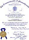 Published on 3/8/2001 The House of Representatives of Massachusetts Issues Recognition Honoring Falun Dafa

