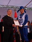 Published on 1/21/2008 法轮功,台湾天国乐团受邀与民同欢消防节（图）