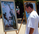 A glimpse of Truth-Compassion-Forbearance Art Exhibition held in Balboa Park in San Diego on May 20, 2006