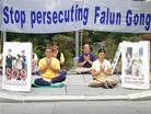 Austrian Falun Gong Practitioners peacefully Rally in Front of Chinese Embassy Demanding an End to the Persecution