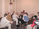 Western practitioners hold press conference in New Jersey to reveal Jiang's atrocity, Feb. 18, 2002