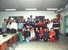 A Group Photo of Practitioners and Icelandic Police in the Classroom Where Practitioners Were Detained for 18 Hours Because of Jiang Regime's Pressure on Icelandic Government
