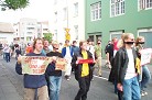 冰岛人民自发起来游戏抗议对法轮功学员的不公正对待，对法轮功学员表支持