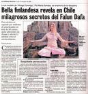 Published on 9/3/2004 		智利最大报《最新新闻》介绍神奇的法轮大法（图）
