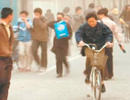 Published on 4/13/2002 As the "Human Rights Scoundrel" persecutes good people, repeated sandstorms inundate Beijing. 