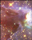 Published on 5/29/2002 Photo shows the image of the Nebula called Eagle taken by Hubble Space Telescope at infrared.