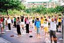 Singapore Practitioners Have Group Practice to Celebrate the First World Falun Dafa Day on May 13, 2000