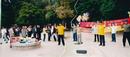Spanish Practitioners Had Group Practice during Celebration of World Falun Dafa Day on May 13, 2001