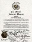 Senate of Hawaii Honors Li Hongzhi and Recognizes and Commends the Hawaii Practitioners of Falun Dafa [May 13, 2003]