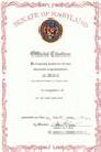 Citation of Recognition in Maryland