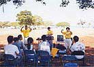 Published on 5/17/2001 Practitioners in Hawaii celebrate World Falun Dafa Day in the park.