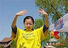 Published on 5/19/2001 Dafa exercise demonstration.