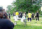 Published on 5/13/2001 Practitioners spread Dafa on 2nd World Falun Dafa Day.